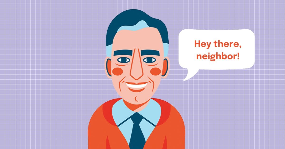 cartoon image of Mr. Rogers